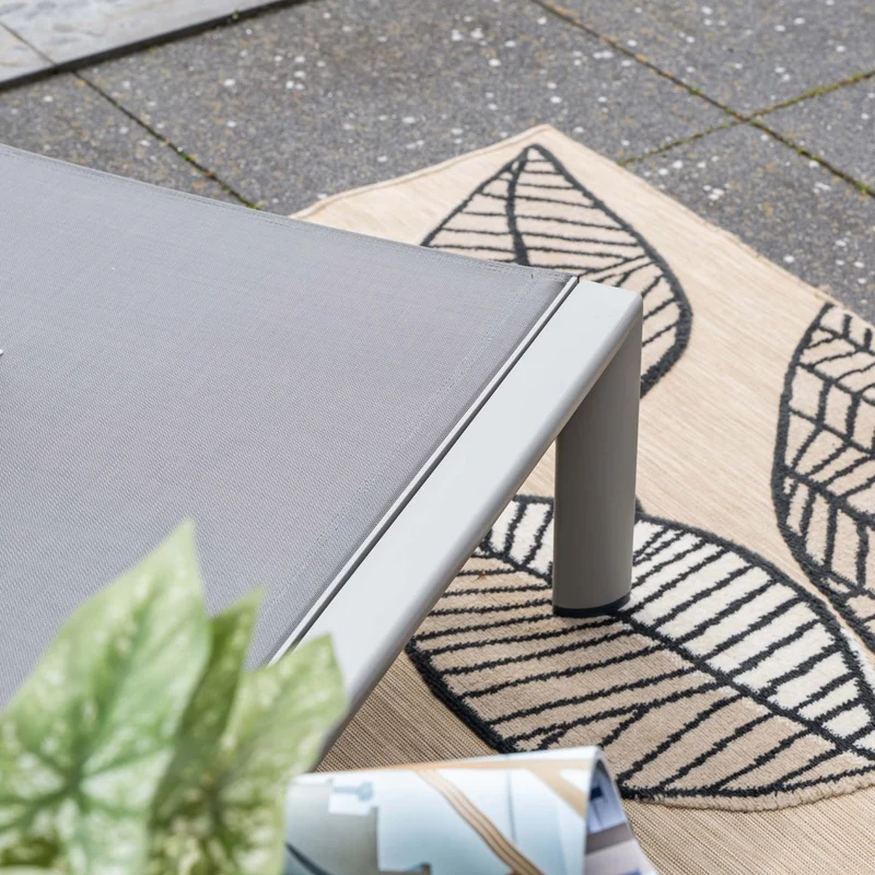 Garden Impressions Salsa aluminium ligbed - taupe - taupe textileen