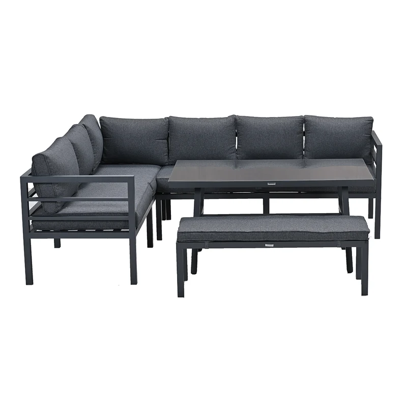 Garden Impressions Bleco II lounge-diningset-carbon black-reflex black