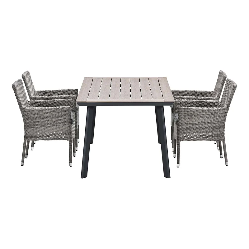 4 Nicosia tuinstoelen - Vigo tuintafel - 5-delige tuinset - Garden Impressions