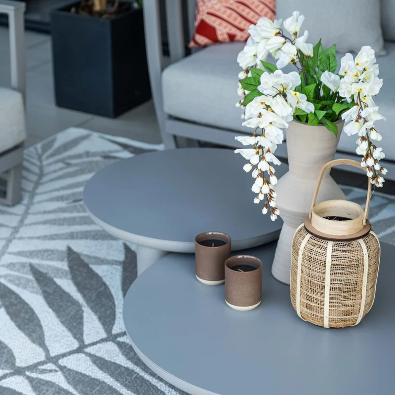 Garden Impressions Elefanti aluminium lounge tafel - Ø60xH38 cm - taupe