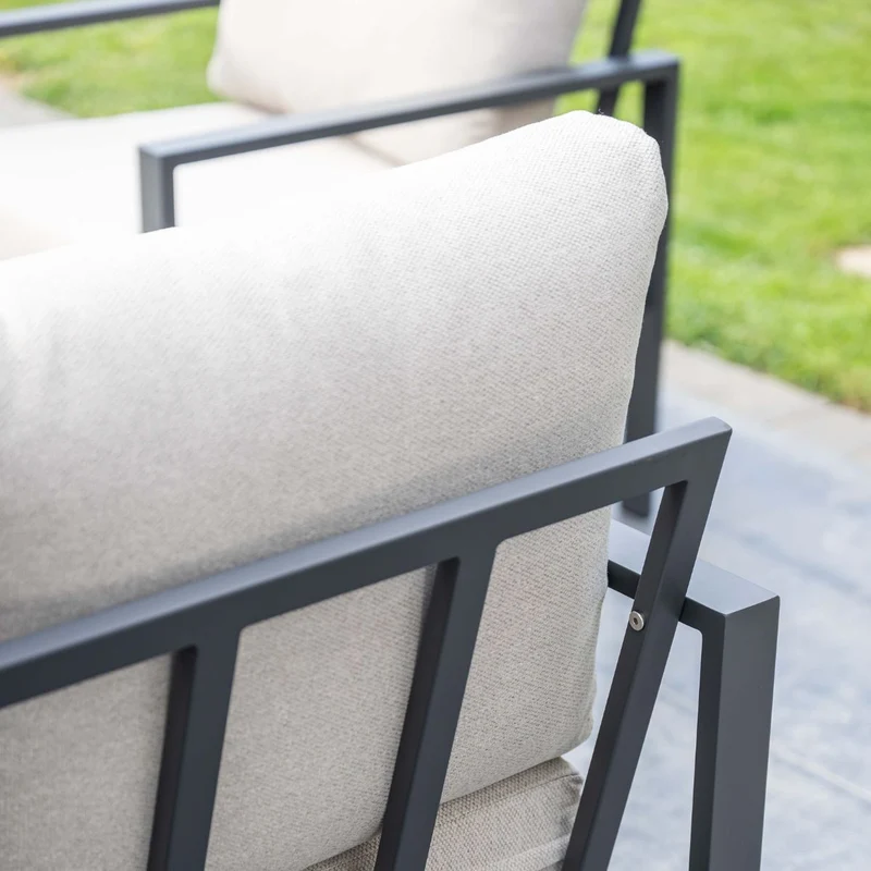 Garden Impressions Springs aluminium loungeset - carbon black - desert sand