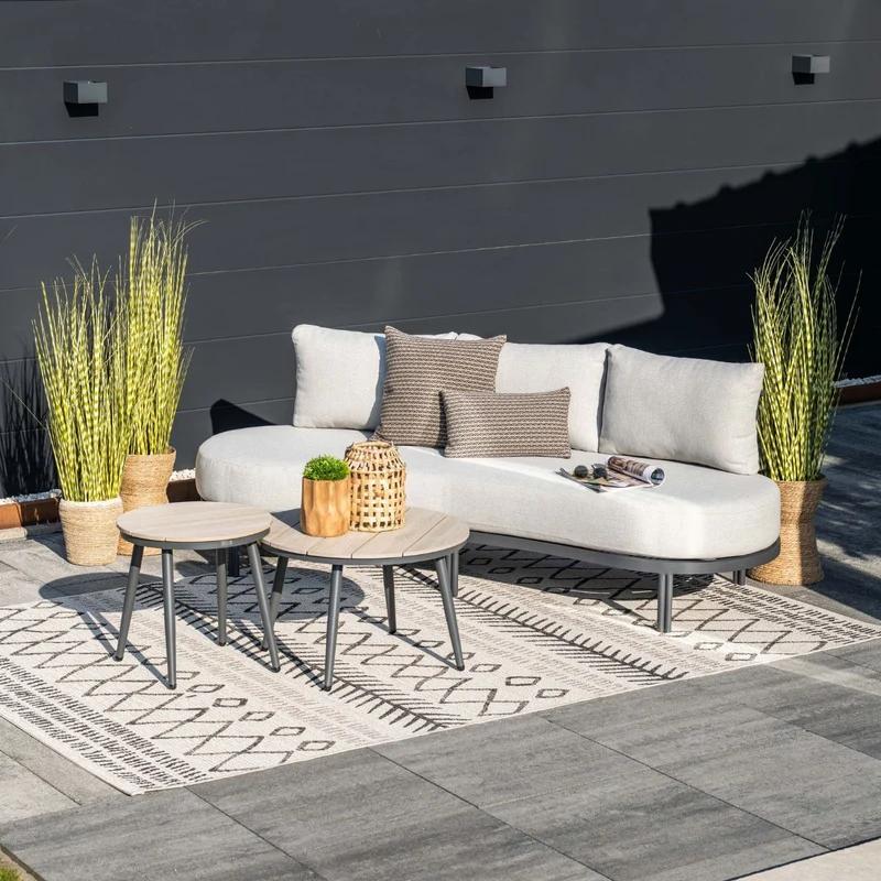 Garden Impressions Margriet loungetafel rond- Ø70xH45 cm - carbon black