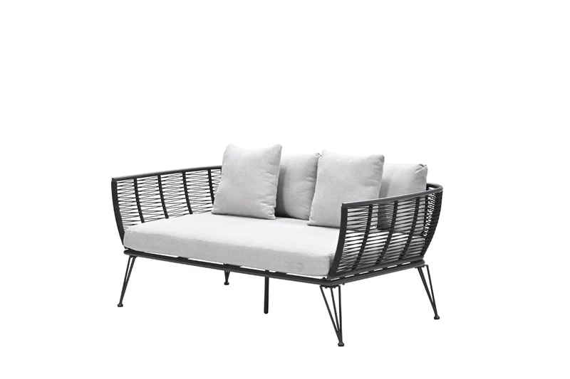 Melissa divanbed - carbon black - rope lava black - valley sand