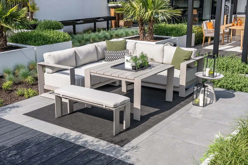 Levanto lounge-diningtafel - 111x111 cm - taupe