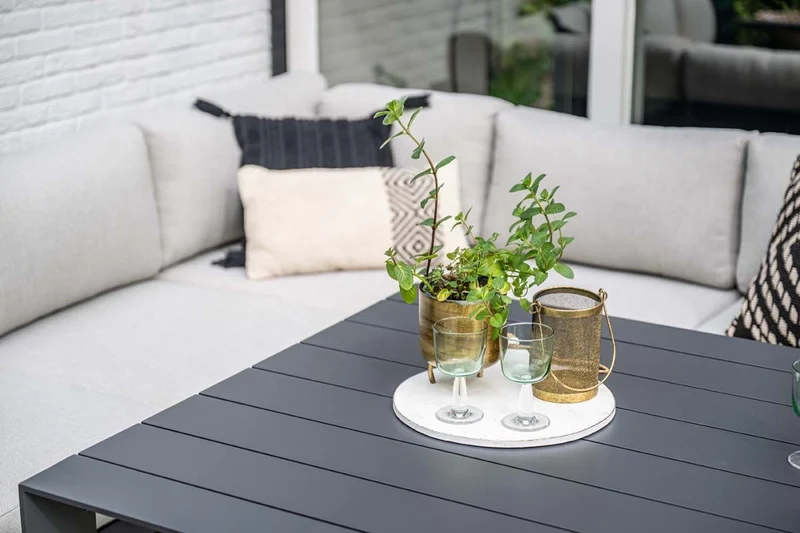 Levanto lounge-diningtafel - 111x111 cm - carbon black