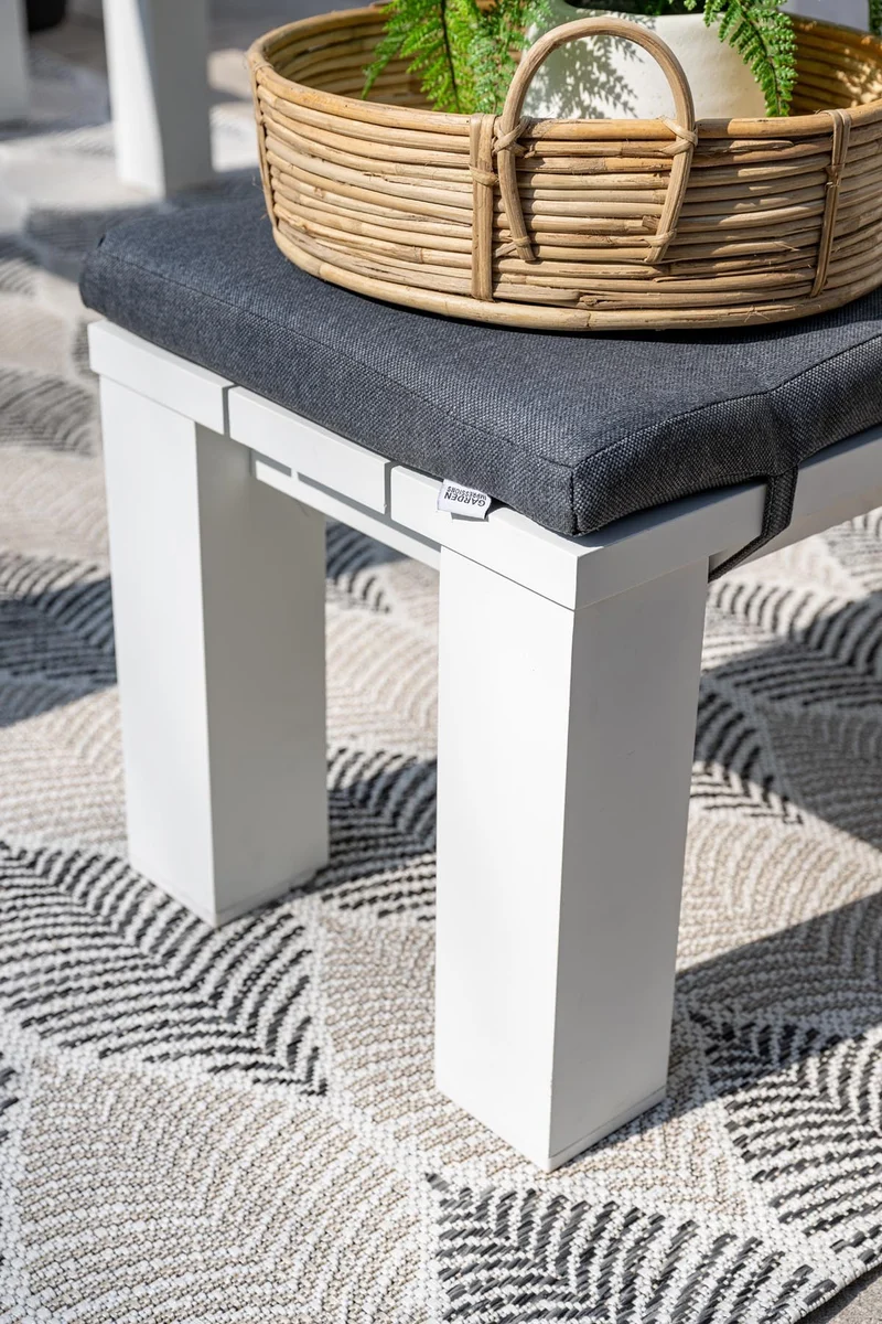 Garden Impressions Cube sportbank - mat wit - reflex black