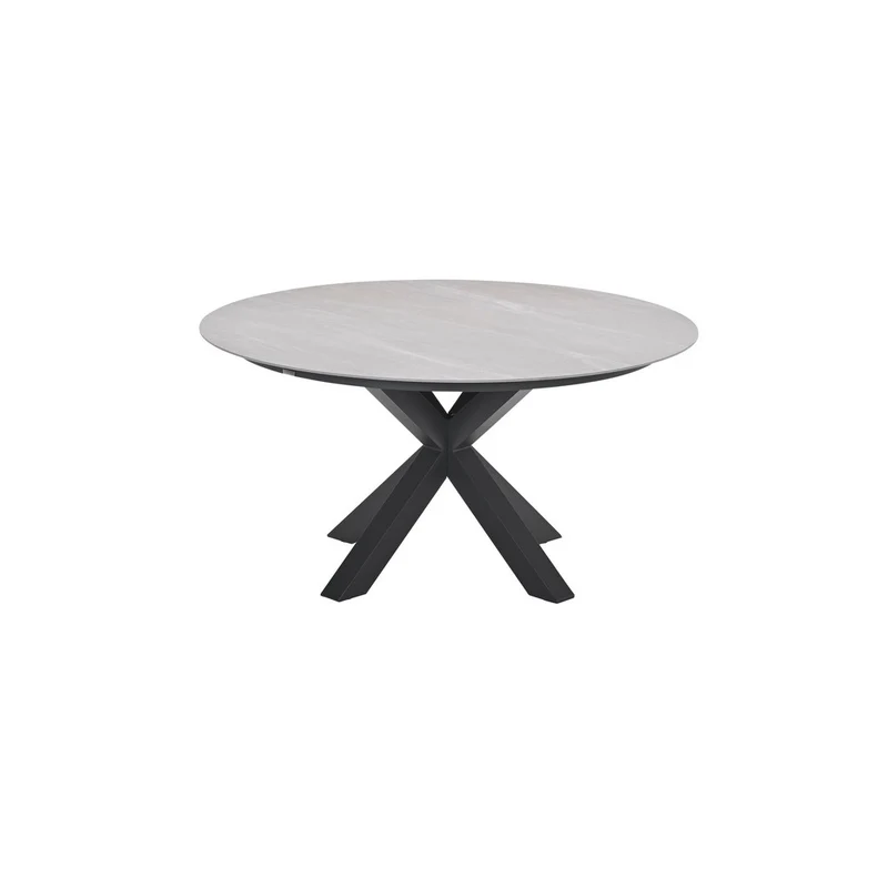 Lowland tuintafel rond 150 cm carbon black