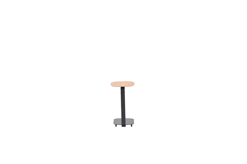 Lucca laptop tafel - 45x30xH51cm - carbon black - light teaklook