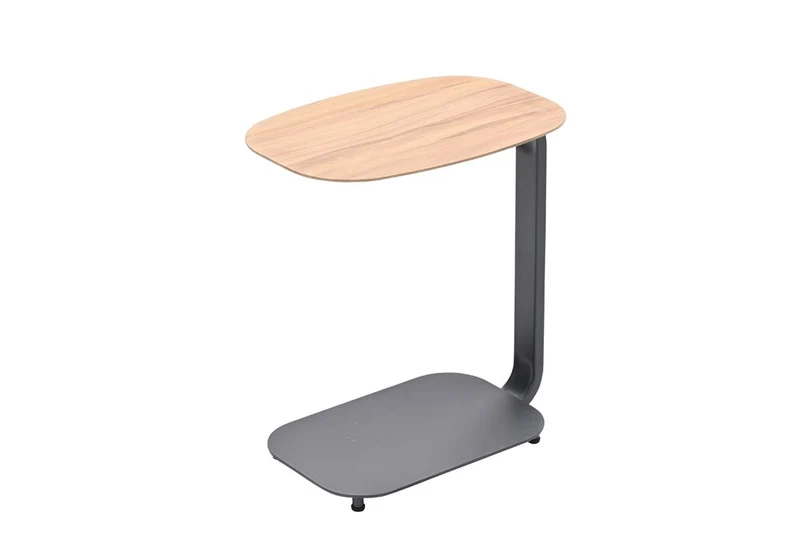Lucca laptop tafel - 45x30xH51cm - carbon black - teaklook