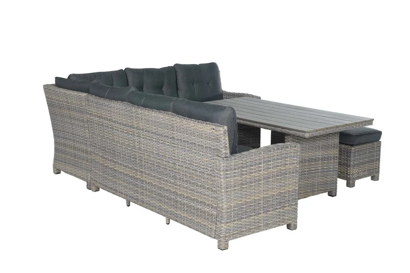 Seagull lounge-diningset - 5-delig - rechts - vintage willow - reflex black