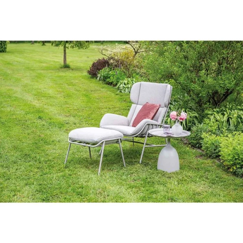 Livorno loungestoel incl. voetenbank taupe