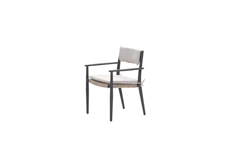 Parijs dining fauteuil - carbon black - natural - sand