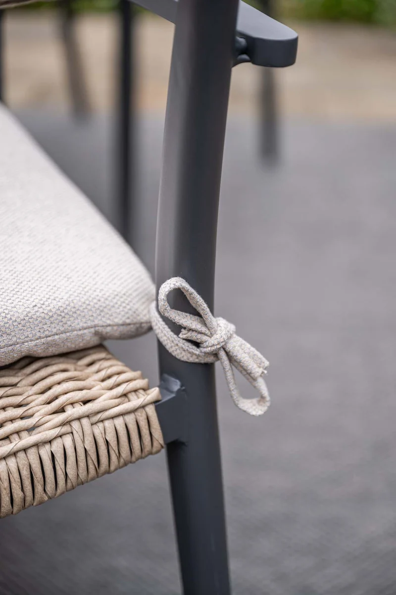 Parijs dining fauteuil - carbon black - natural - sand
