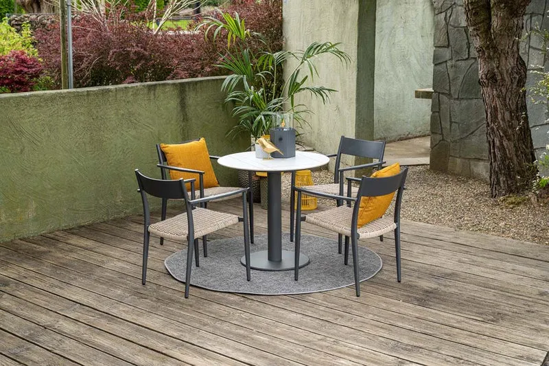 Parijs dining fauteuil - carbon black - natural - sand