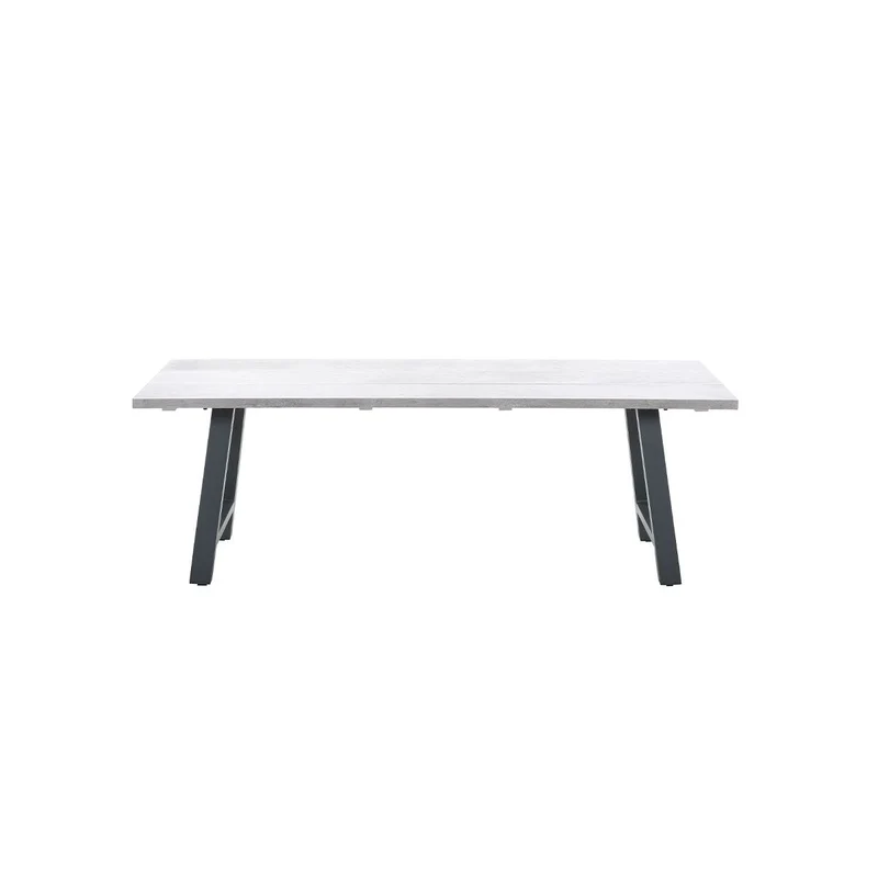 Olympus tafel - 220x100 cm - carbon black - grey teak look