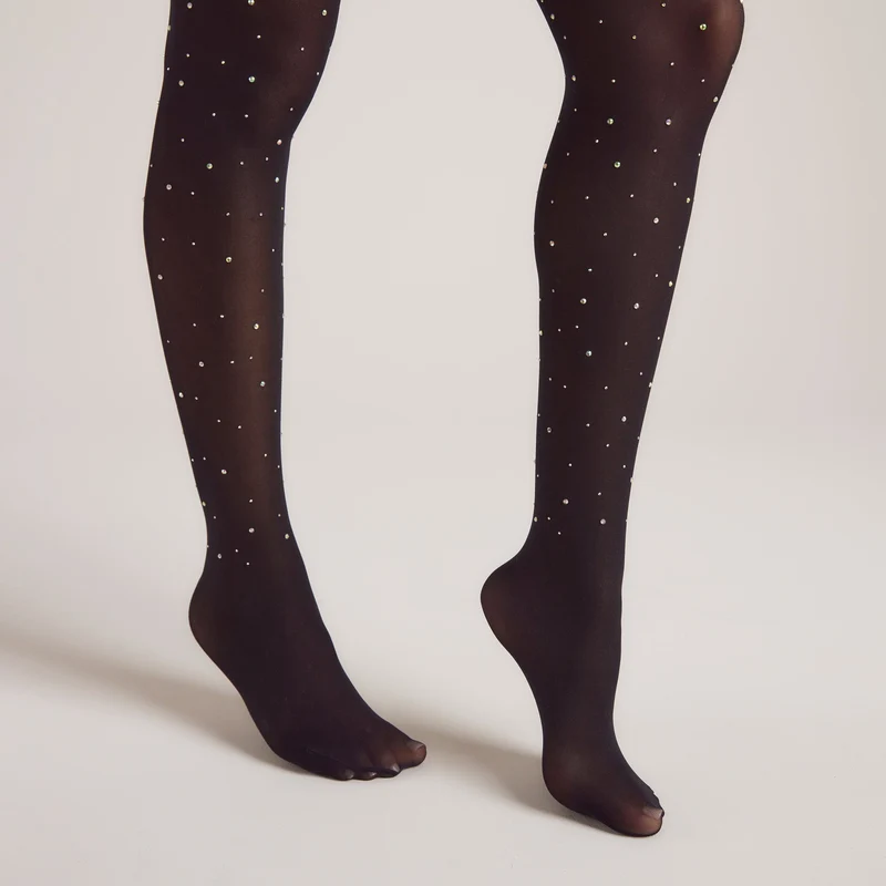 Dimanté Strumpfhose (40 denier) - Schwarz