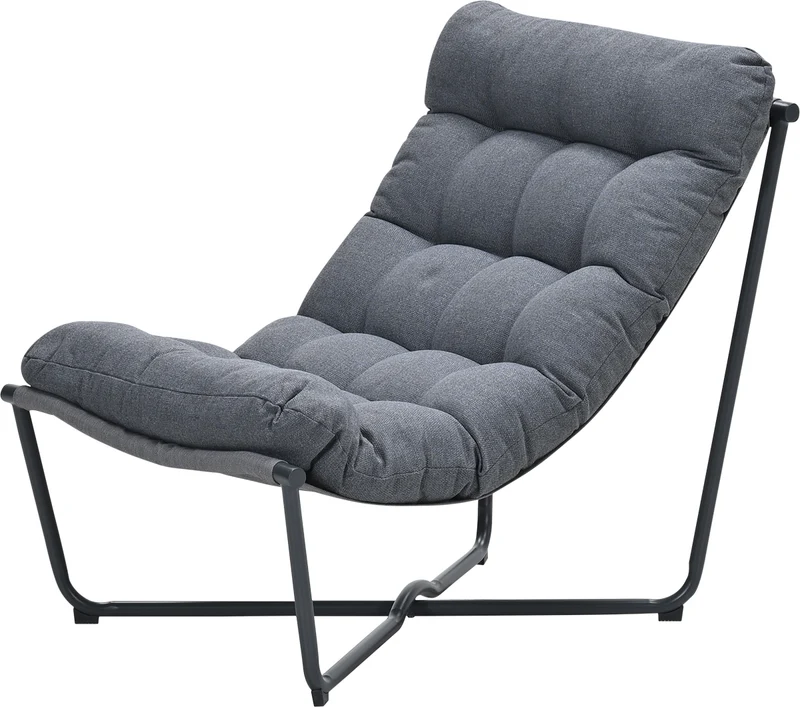 Garden Impressions Danzig – Relaxstoel tuin – carbon black – mystic grijs