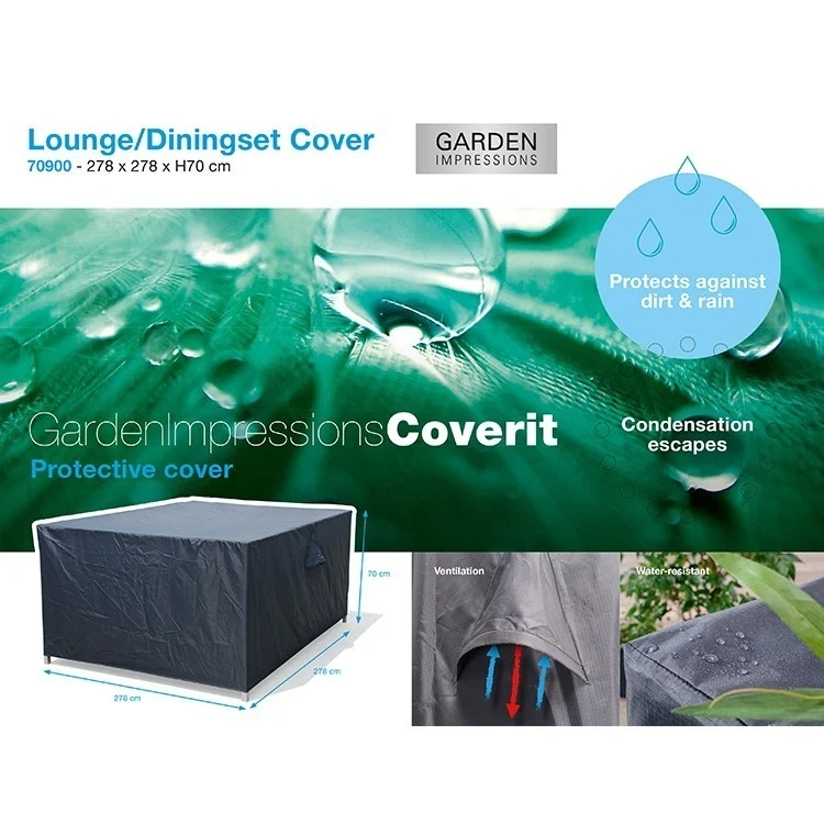 Coverit lounge-diningset hoes - 278x278xH70 cm