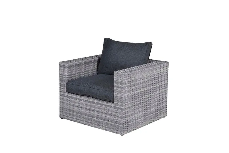 Garden Impressions Menorca lounge fauteuil - cloudy grey /refblack