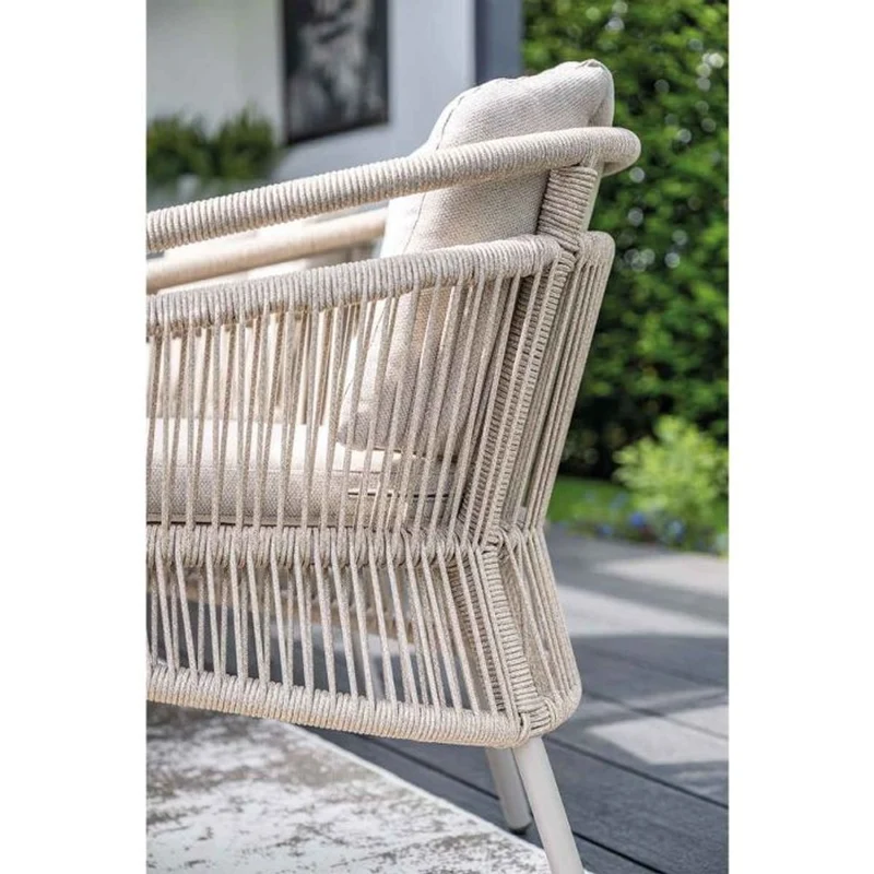 Porto tuinset 6-delig - Edison ronde tuintafel Ø148 cm