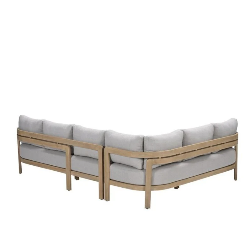 Garden Impressions Ibiza lounge-dining set 2-delig links acacia white wash grijs zand