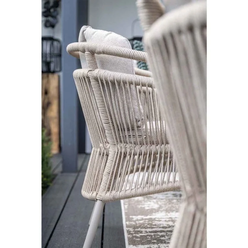 Porto dining tuinstoel met rope taupe