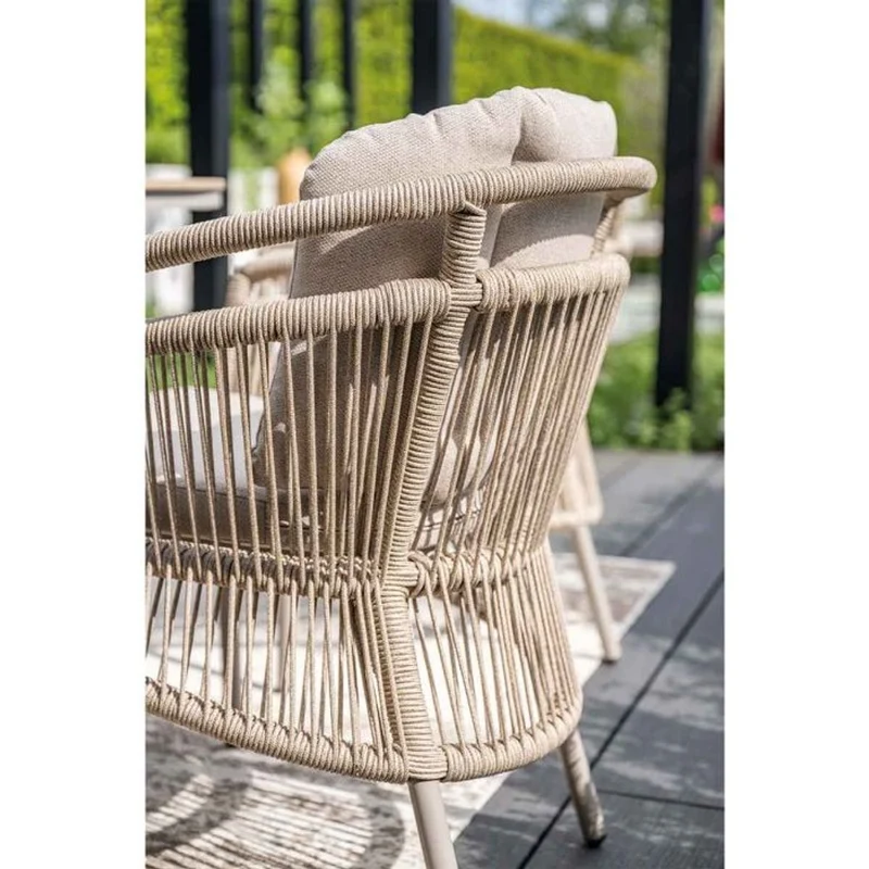 Porto dining tuinstoel met rope taupe