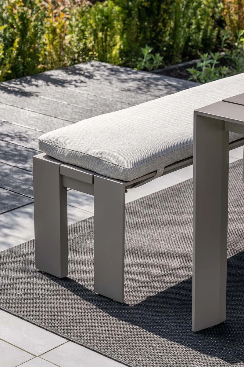 Lounge hoekbank Levanto - 7-persoons - taupe - hoge tafel - 3 delen - Garden Impressions