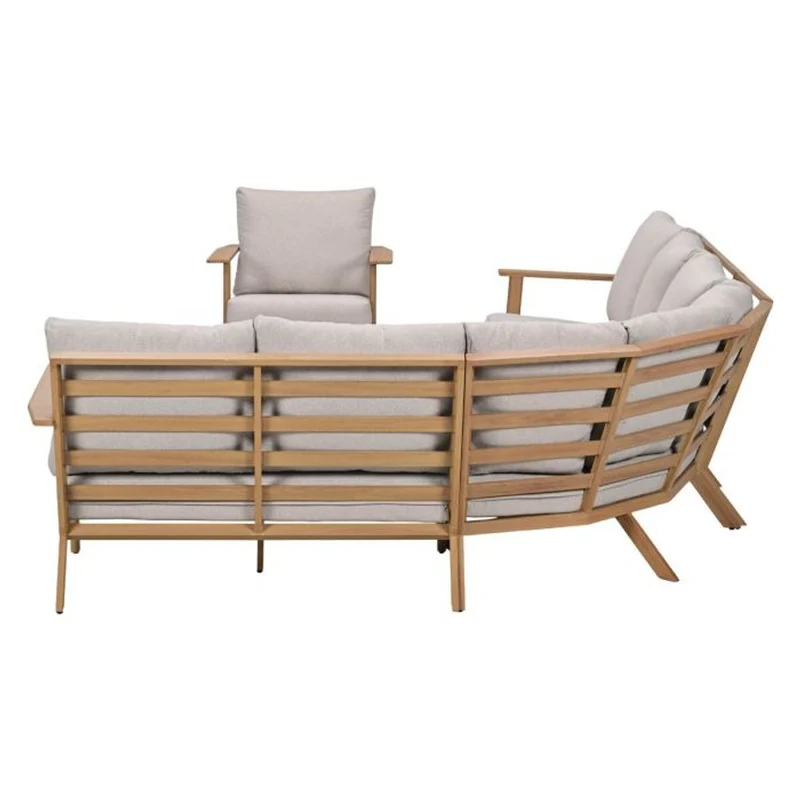 Havana loungeset 6-delig - Natural Teak Look