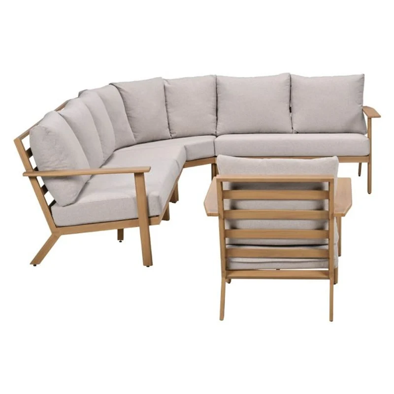 Havana loungeset 6-delig - Natural Teak Look
