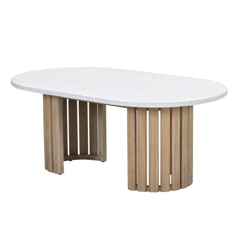 Garden Impressions Ibiza lounge-dining tafel 170x100xH68 cm acacia white wash sand