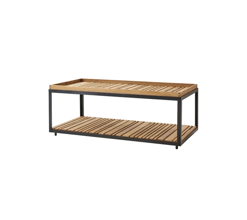 Level coffee table, rectangular