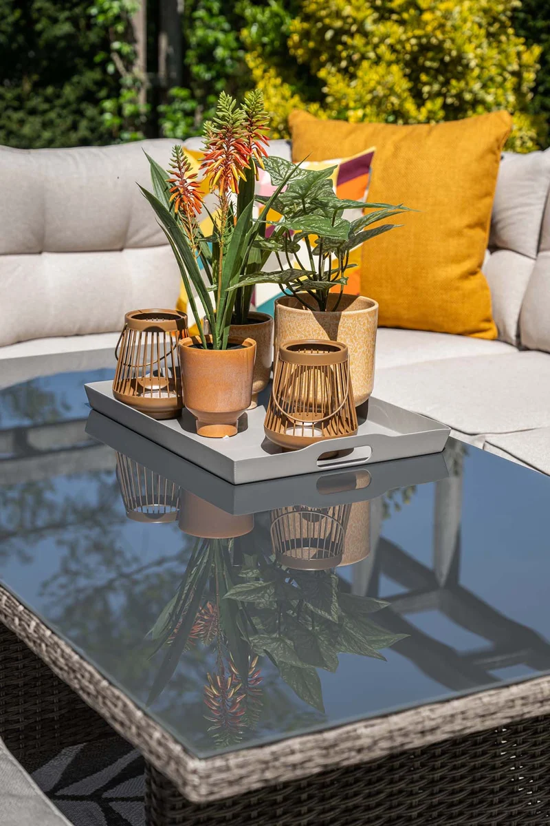 Garden Impressions Blue bird lounge-dining set 5-delig rechts organic grijs desert sand
