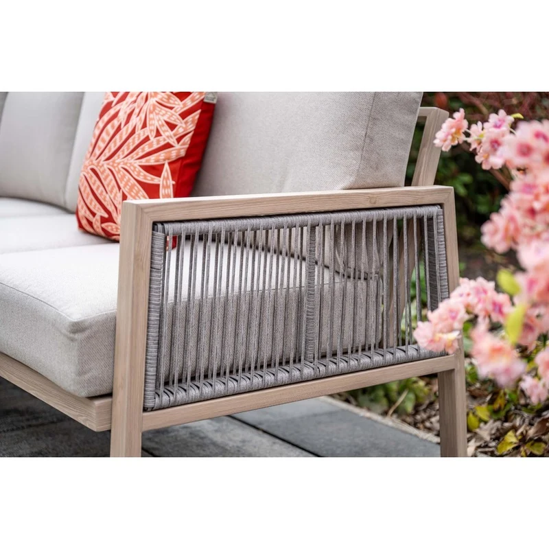 Garden Impressions Decala lounge-dining set 5-delig licht eikenlook sand desert sand