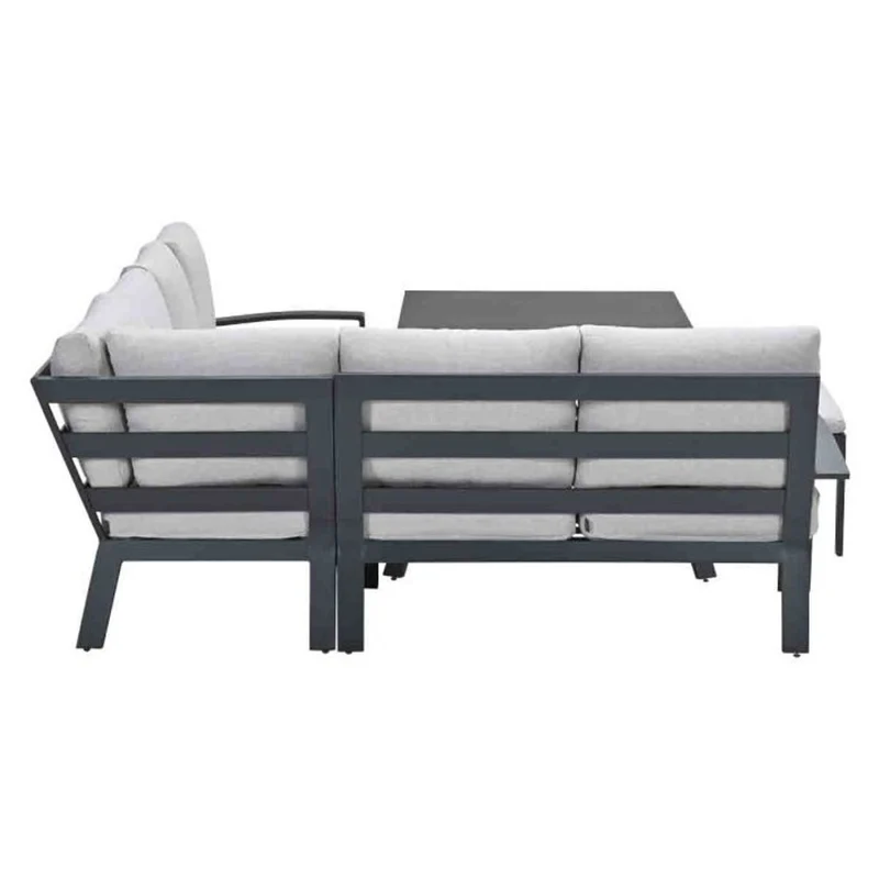 Garden Impressions Rondo lounge-dining set 6-delig carbon black valley sand