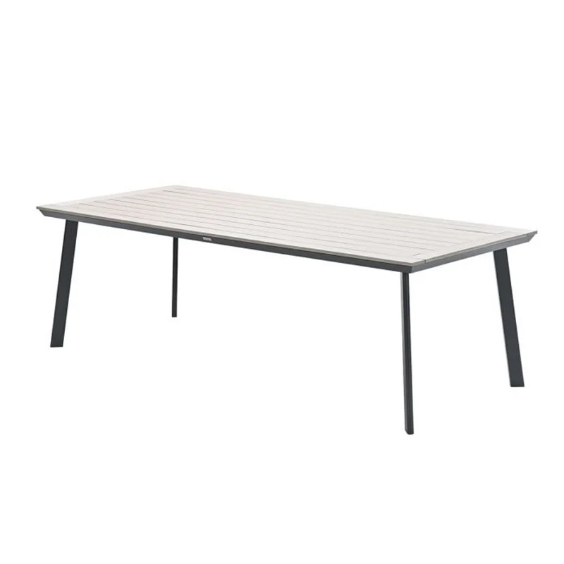 Vigo tuintafel 230x100 cm carbon black light teak - Garden Impressions