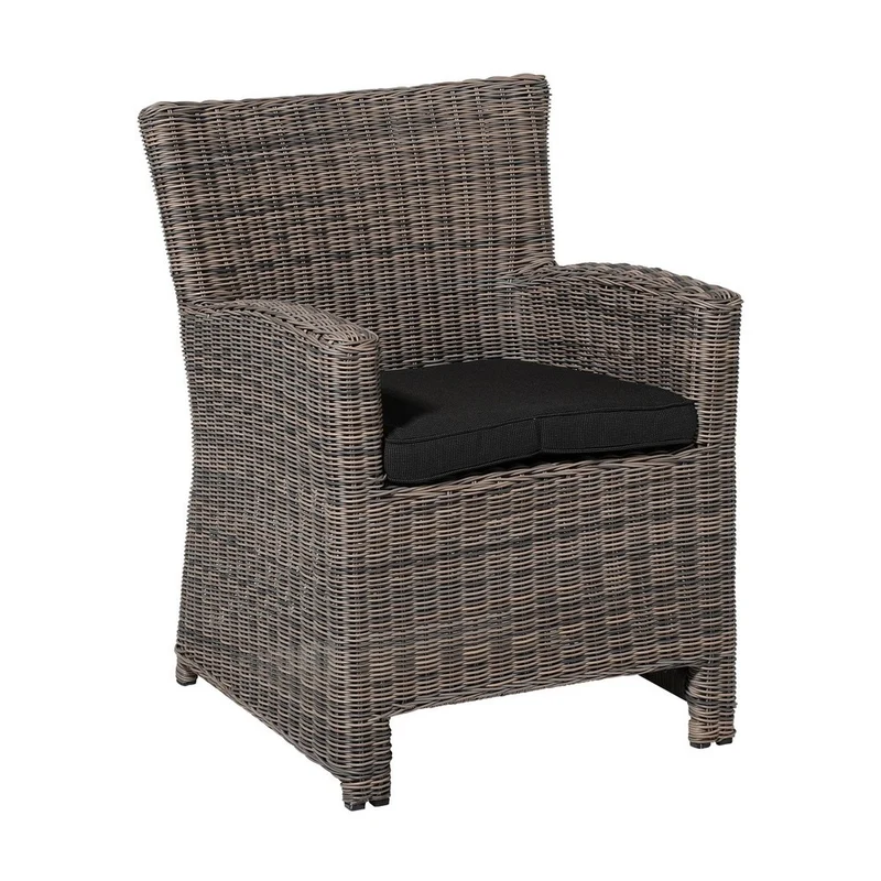 Madison wicker zitkussen square Rib black 48x48 cm