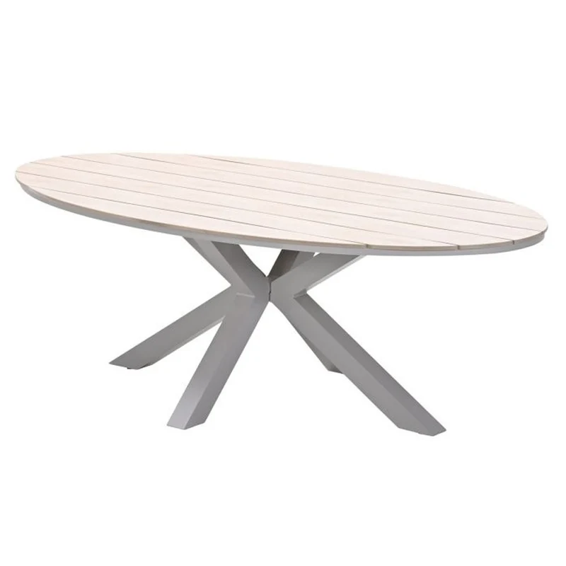 Edison tuintafel ovaal 220x115 cm light teak - Garden Impressions