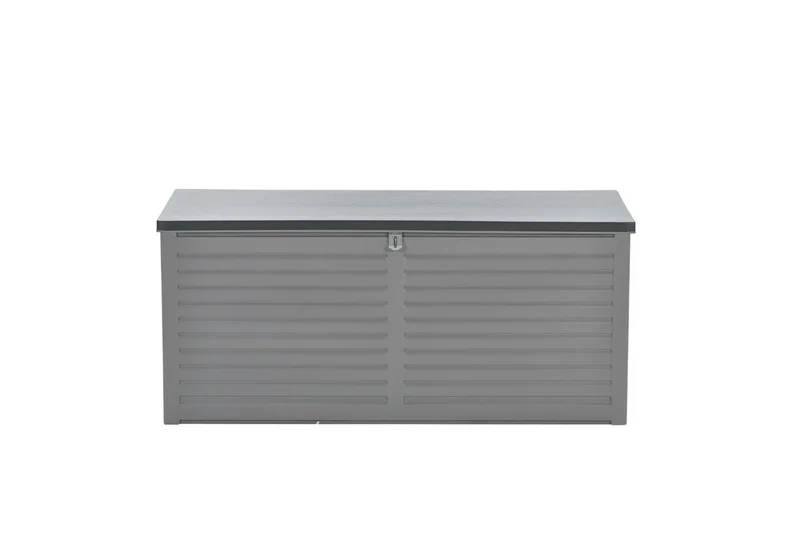 Primo kussenbox - kunststof - 490L - 146,4x61x64,4 cm - donkergrijs - zwart