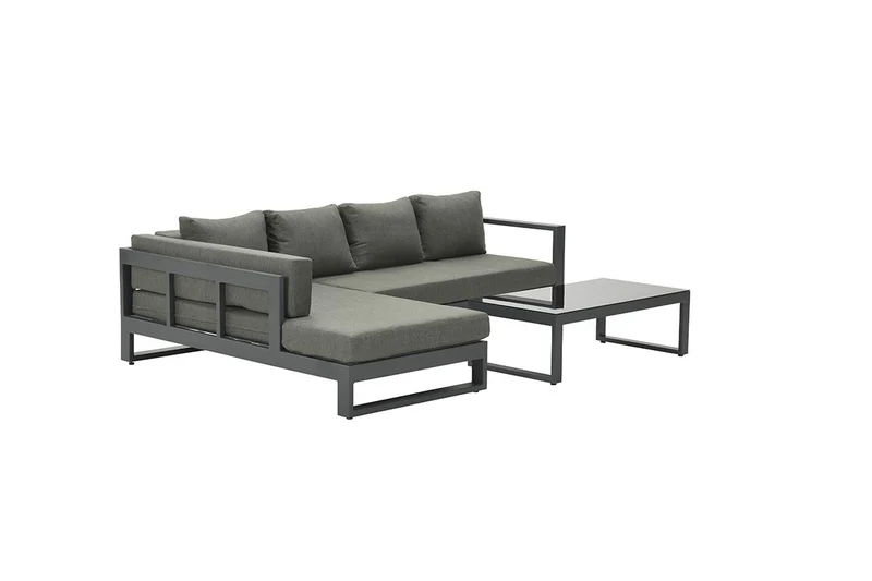 Garden Impressions Esmee loungeset 3-delig - rechts - carbon black/ mystic grey