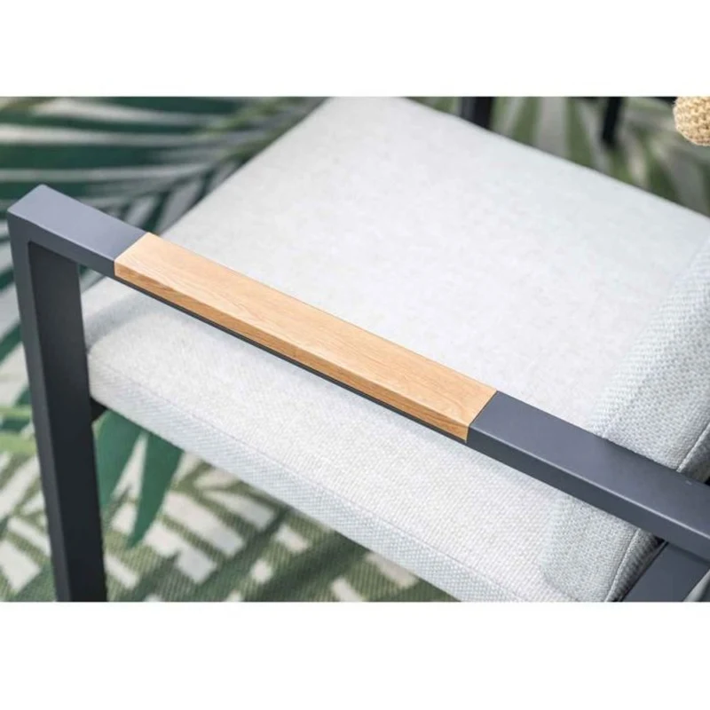 Felini tuinset 5-delig carbon black met Felini tuintafel
