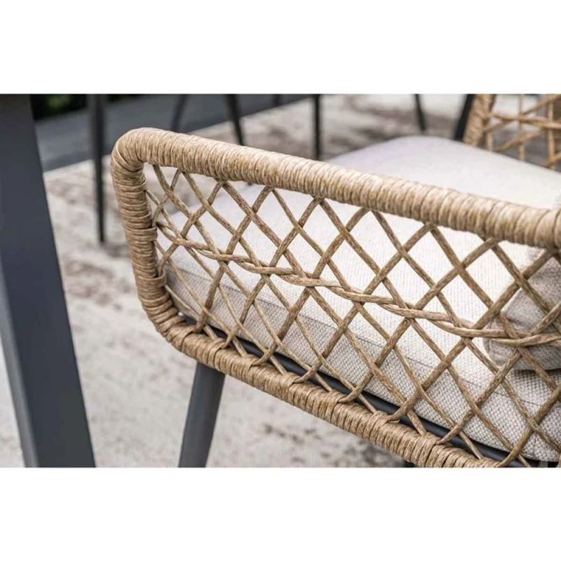 Allasio dining tuinstoel carbon black - Garden Impressions