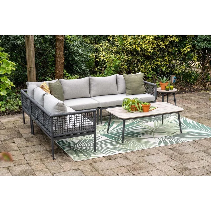 Garden Impressions lounge hoekbank Teramon - donkergrijs
