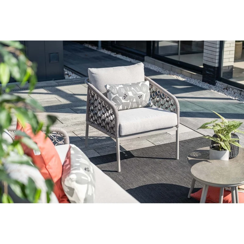 Garden Impressions Torinto loungeset 4-delig taupe rope zand