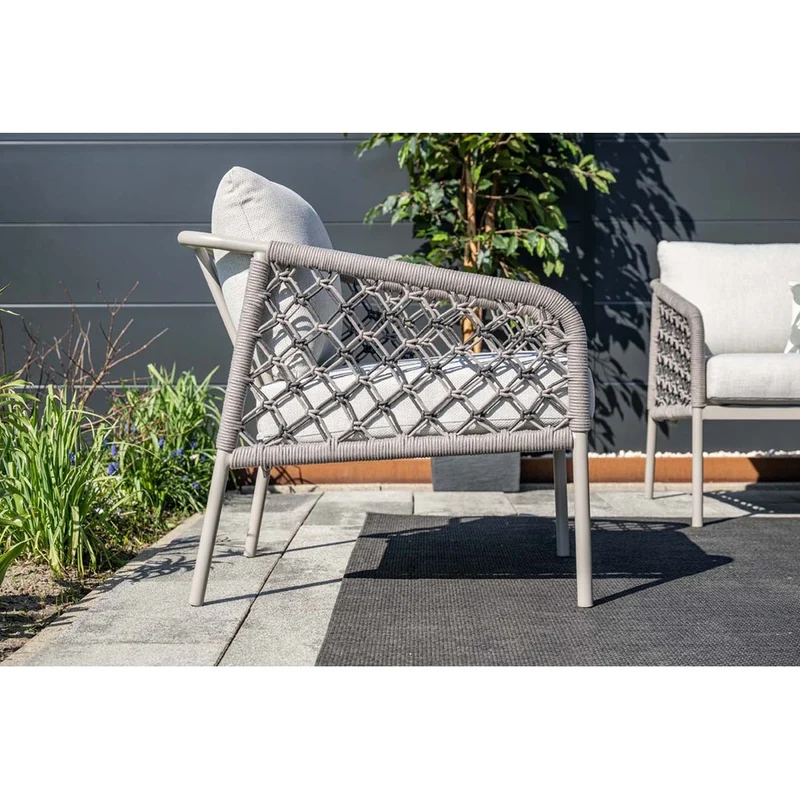 Garden Impressions Torinto loungeset 4-delig taupe rope zand