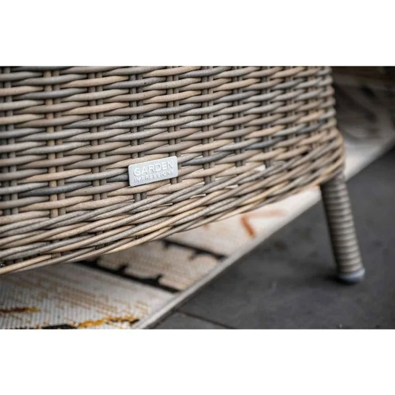 Osborne tuinset 6-delig Havanna Sand - Edison ronde dining tafel 148 cm