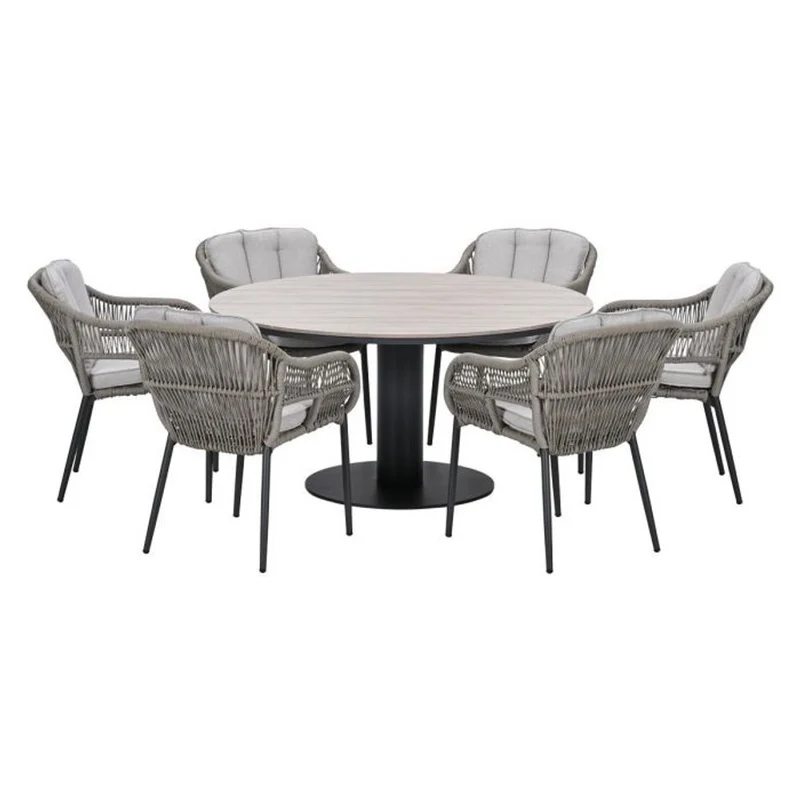 Pescara tuinset 7-delig - Newton ronde dining tafel 150 cm