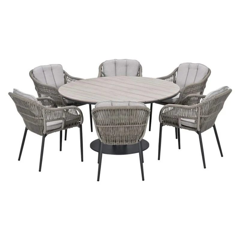 Pescara tuinset 7-delig - Newton ronde dining tafel 150 cm