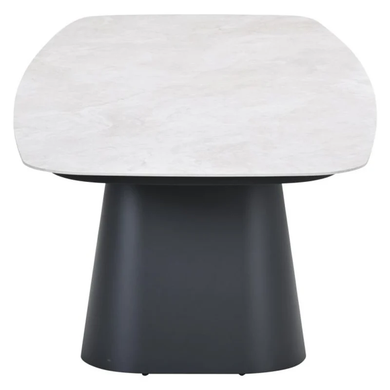 Acate tuinset 9-delig draaibaar Carbon Black - Denver dining tafel 320x120 Verona Sand
