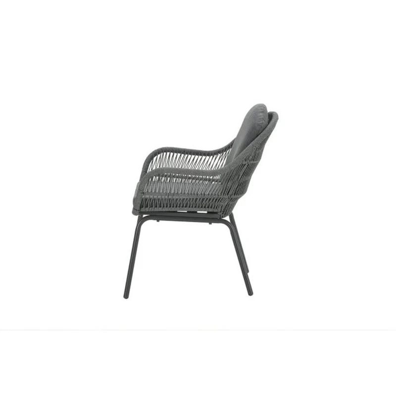 Triton tuinset 5-delig Carbon Black - Zeus dining tafel 180x100 cm